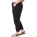  Ladies’ Printed Pull-on Pant, Black, Large