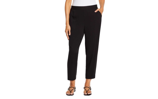  Ladies’ Printed Pull-on Pant, Black, Large