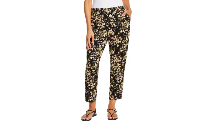  Ladies’ Printed Pull-on Pant, Yellow, Medium