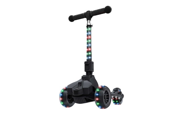  Saturn 3 Wheel Light-up Folding Scooter Black