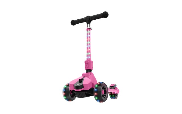  Saturn 3 Wheel Light-up Folding Scooter Pink