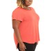  Ladies' Satin Collar Top, Red, XX-Large