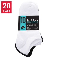 K Bell No Show Sock, 20 pair, Multi, Extended