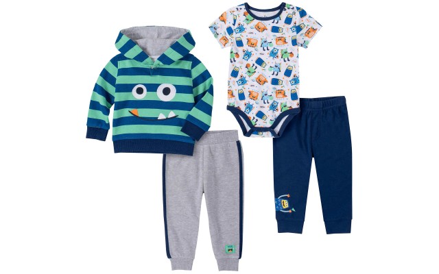 Kids Headquarters Infant 4-piece Set, Monster, One Color, 9 Months