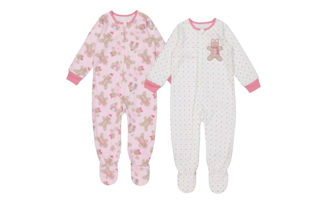 Kids Headquarters Kids' 2-pack Blanket Sleeper, Gingerbread, One Color, 2T
