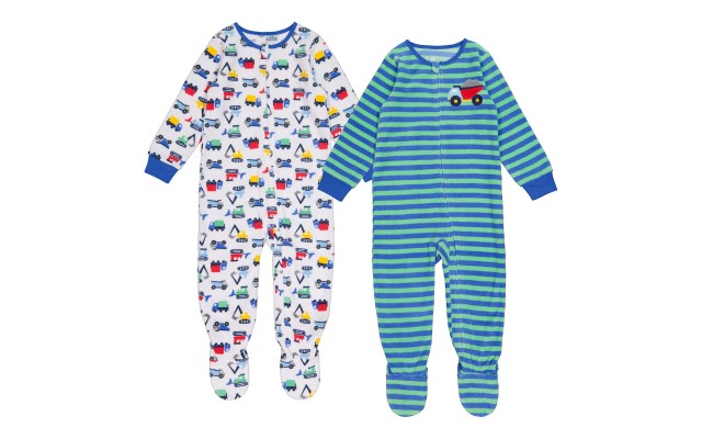 Kids Headquarters Kids' 2-pack Blanket Sleeper, Trucks, One Color, 9 Months