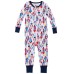 Kids Headquarters Kids' 3-pack Cotton Sleepers, Rocket, One Color, 12 Months