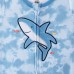 Kids Headquarters Kids' 3-pack Cotton Sleepers, Shark, One Color, 18 Months