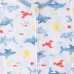 Kids Headquarters Kids' 3-pack Cotton Sleepers, Shark, One Color, 18 Months