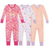 Kids Headquarters Kids' 3-pack Cotton Sleepers, Giraffe, One Color, 2T