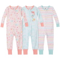 Kids Headquarters Kids' 3-pack Cotton Sleepers, Sea Creatures, One Color, 9 Months