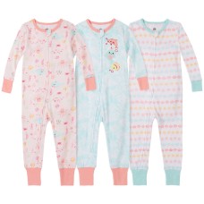 Kids Headquarters Kids' 3-pack Cotton Sleepers, Sea Creatures