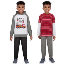 Kids Headquarters Kids' 4-piece Playwear Set, Fire Truck