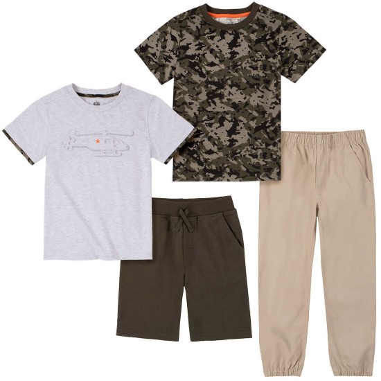 Kid's Headquarters Kids' 4-piece Set, Camo, One Color, 2T