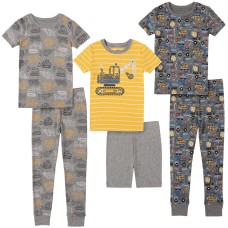 Kids Headquarters Kids' 6-piece Cotton PJ Set, Construction