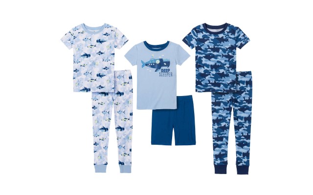 Kids Headquarters Kids' 6-piece Cotton PJ Set, Deep Sleeper, One Color, 8