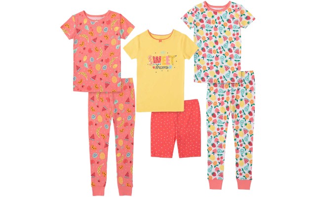 Kids Headquarters Kids' 6-piece Cotton PJ Set, Sweet Dreams, One Color, 2T