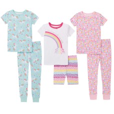 Kids Headquarters Kids' 6-piece Cotton PJ Set, Unicorn