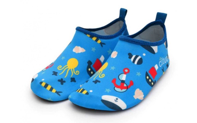 Kids Summer Non-Slip Lightweight Swim Water Shoes, Aqua Socks, Pool & Beach Walking Shoes for Toddlers, Kids, Boys and Girls, Sailor Boy, Little Kids 10/11