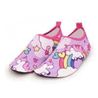 Kids Summer Non-Slip Lightweight Swim Water Shoes, Aqua Socks, Pool & Beach Walking Shoes for Toddlers, Kids, Boys and Girls, Dreamy Unicorn, Little Kid 1/2