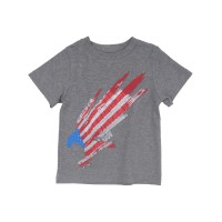 Kidsy Boys Five Virtues Graphic Printed Peruvian Cotton T-shirt – Short Sleeve, Crewneck, Heather Grey, 5