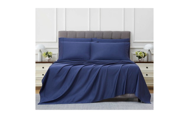  680 Thread Count 6-piece Sheet Set, Dark Blue, Full