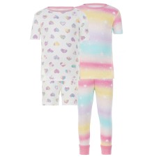 Kirkland Signature Kids' 4-piece Cotton PJ Set, Hearts