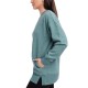  Ladies' Cozy Crewneck, Blue, Large