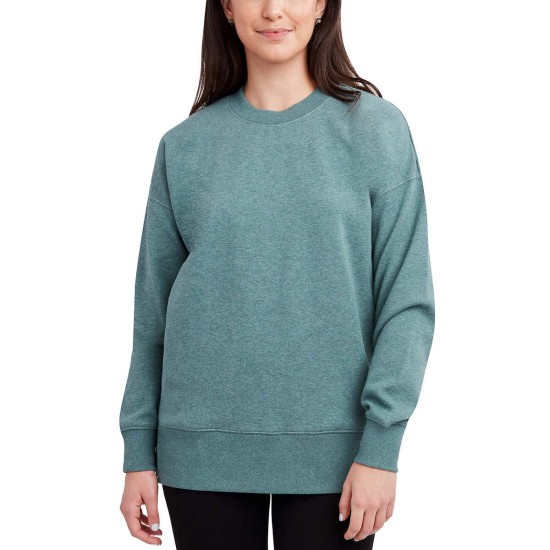  Ladies' Cozy Crewneck, Blue, Large