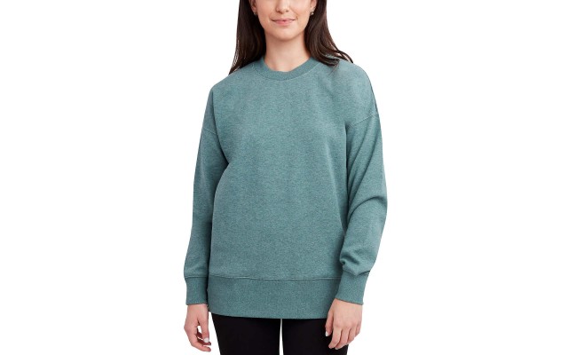 Ladies' Cozy Crewneck, Blue, Large