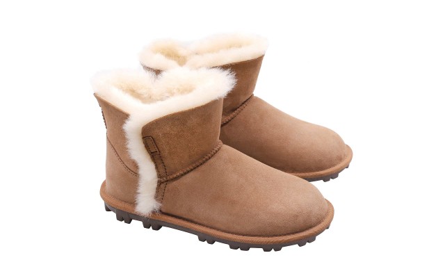  Ladies' Shearling Boot, Tan, 10