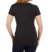  Ladies' V-Neck Tee, 2-pack, Black, Large