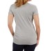  Ladies' V-Neck Tee, 2-pack, Gray, Medium