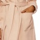  Ladies' Fleece Lined Robe, Tan, X-Large