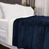 Kirkland Signature Plush Blanket, Blue, King