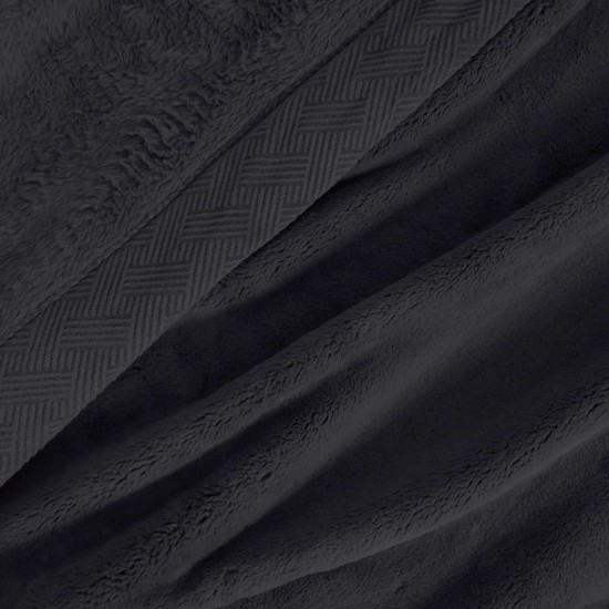  Plush Blanket, Dark Gray, King