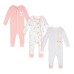  Infant 3-pack Coverall, Bunny, One Color, 12 Months