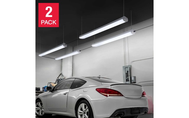  46” LED Linkable Shop Light with Motion Sensor and Remote, 2-pack
