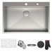  33″ Drop-In Single Bowl Stainless Steel Kitchen Sink