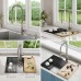  33″ Dual Mount Single Bowl Kitchen Sink with 22″ Commercial Kitchen Faucet