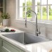  33″ Dual Mount Single Bowl Kitchen Sink with 18″ Commercial Kitchen Faucet