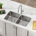  33″ Undermount 16 Gauge Stainless Steel Double Bowl Kitchen Sink