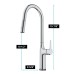  Tall Modern Single-Handle Touch Kitchen Sink Faucet with Pull Down Sprayer, Chrome