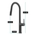  Tall Modern Single-Handle Touch Kitchen Sink Faucet with Pull Down Sprayer, Matte Black