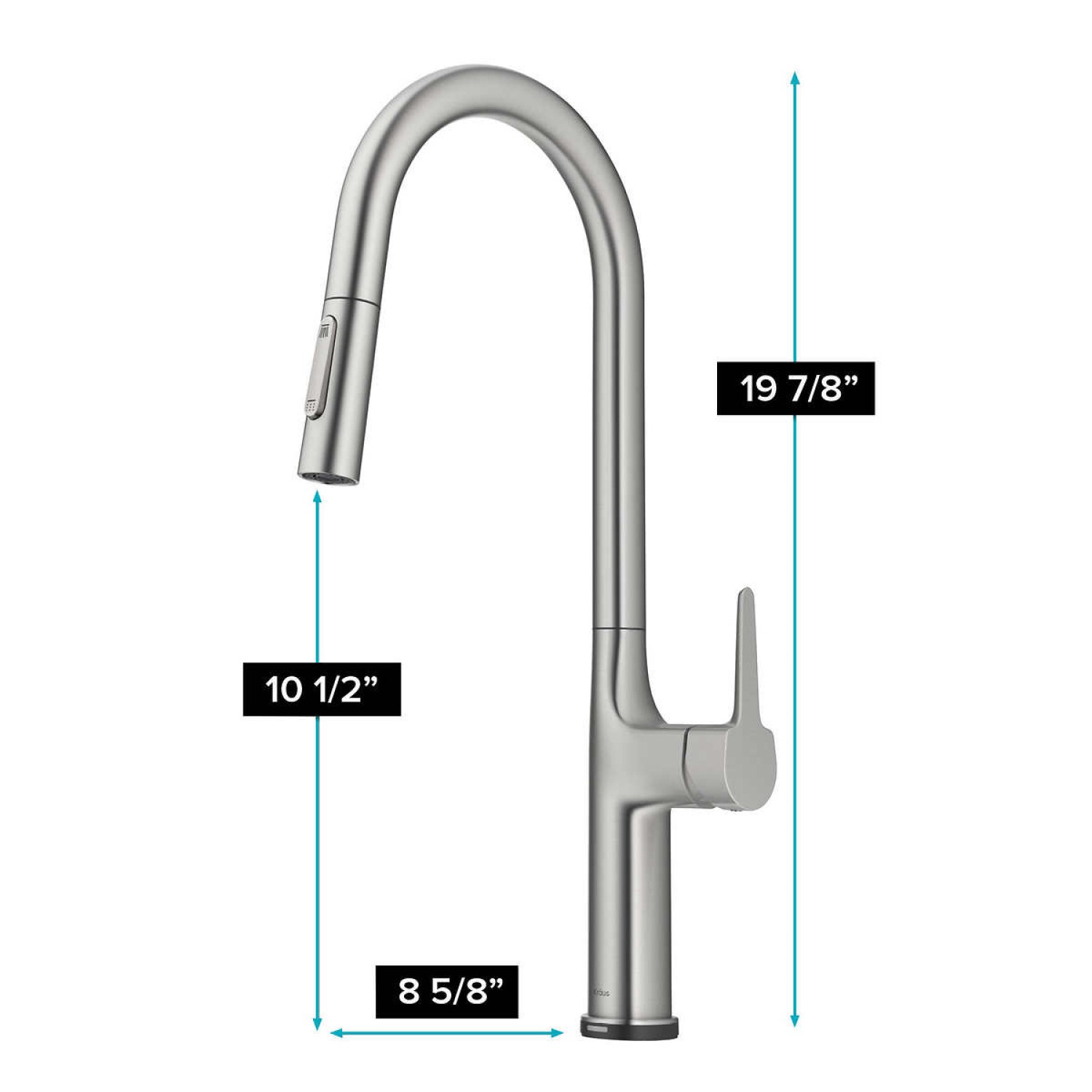 KRAUS Tall Modern Single-Handle Touch Kitchen Sink Faucet with Pull ...