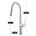  Tall Modern Single-Handle Touch Kitchen Sink Faucet with Pull Down Sprayer, Chrome