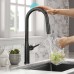  Tall Modern Single-Handle Touch Kitchen Sink Faucet with Pull Down Sprayer, Matte Black