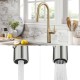  Tall Modern Single-Handle Touch Kitchen Sink Faucet with Pull Down Sprayer, Gold