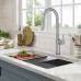  Tall Modern Single-Handle Touch Kitchen Sink Faucet with Pull Down Sprayer, Chrome