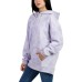  Ladies' Fleece Hoodie, Purple, Large